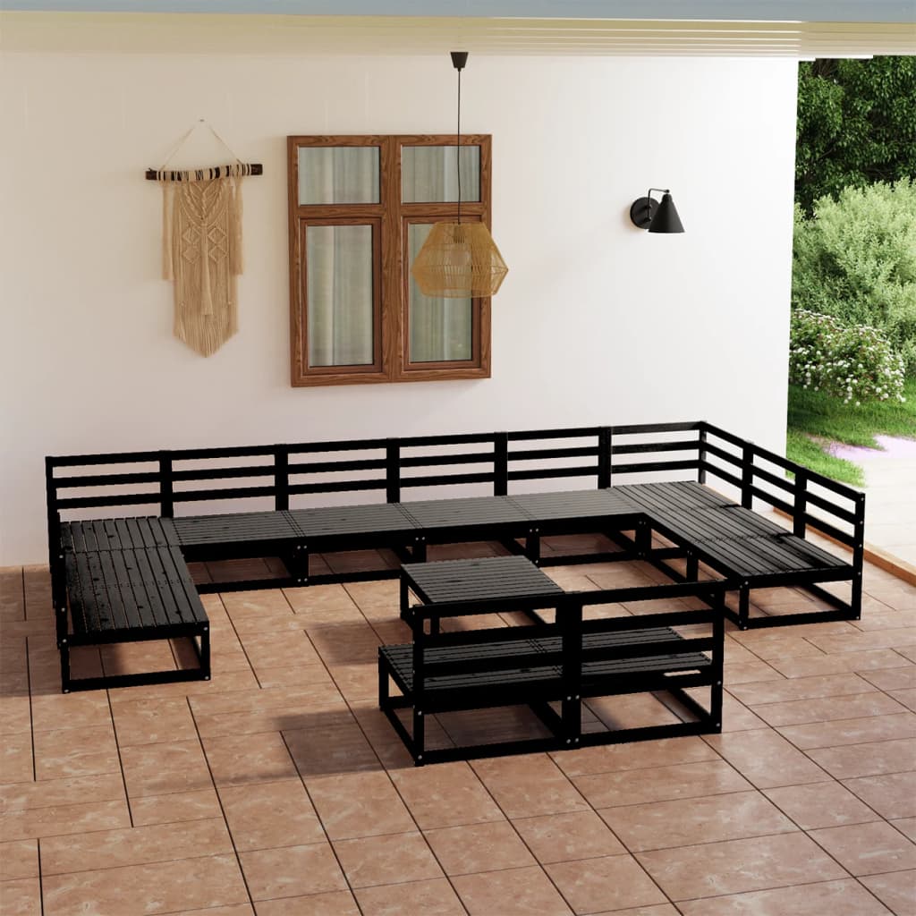 Set Divani da Giardino 13 pz in Legno Massello di Pino - homemem39