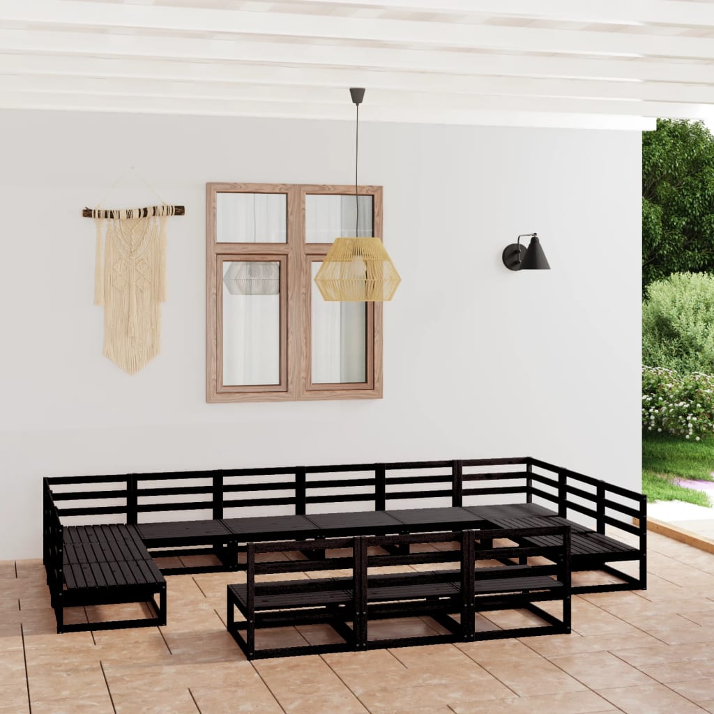 Set Divani da Giardino 13 pz in Legno Massello di Pino - homemem39