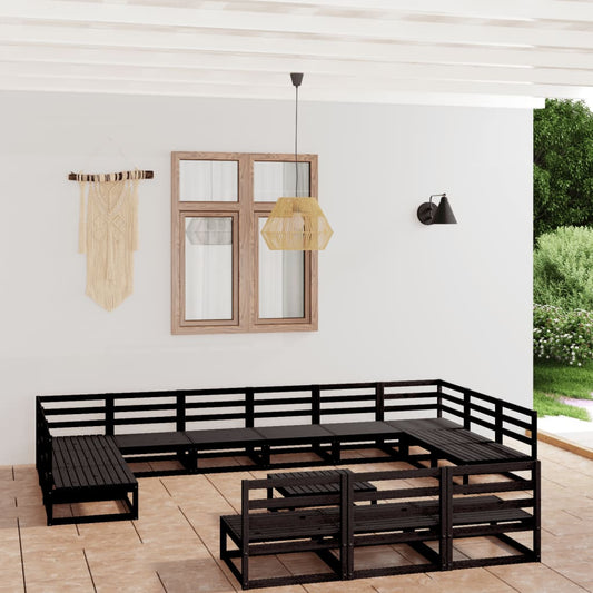 Set Divani da Giardino 14 pz in Legno Massello di Pino - homemem39