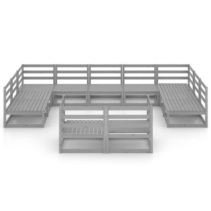 Set Divani da Giardino 11 pz in Legno Massello di Pino - homemem39