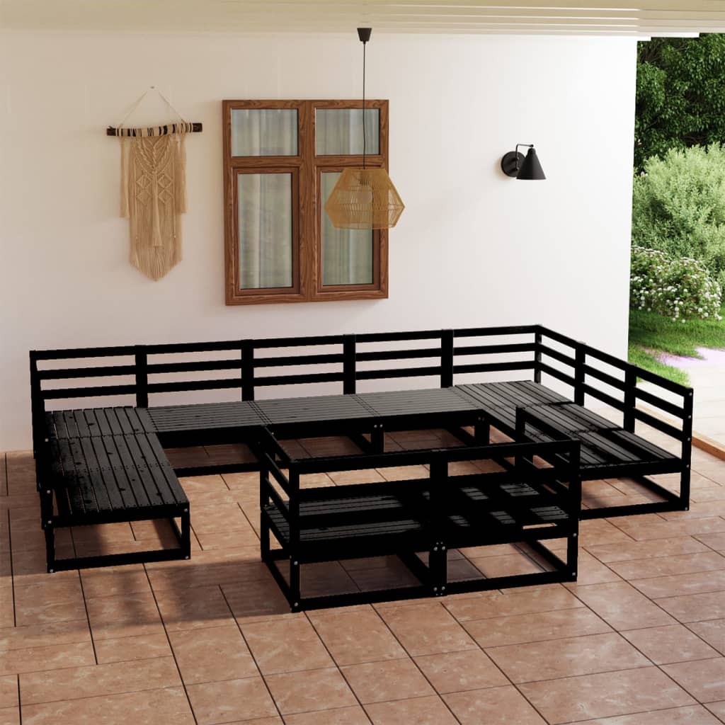 Set Divani da Giardino 11 pz in Legno Massello di Pino - homemem39