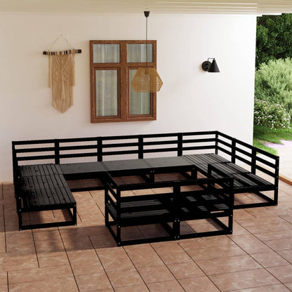 Set Divani da Giardino 11 pz in Legno Massello di Pino - homemem39