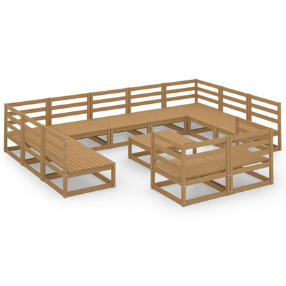 Set Divani da Giardino 12 pz in Legno Massello di Pino - homemem39