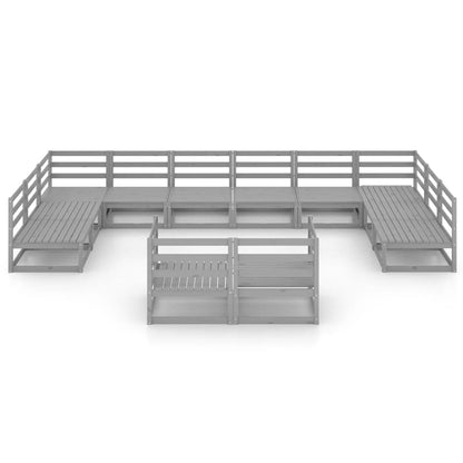 Set Divani da Giardino 12 pz in Legno Massello di Pino - homemem39