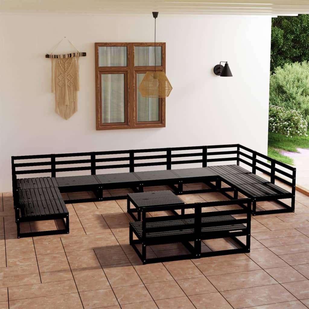 Set Divani da Giardino 13 pz in Legno Massello di Pino - homemem39