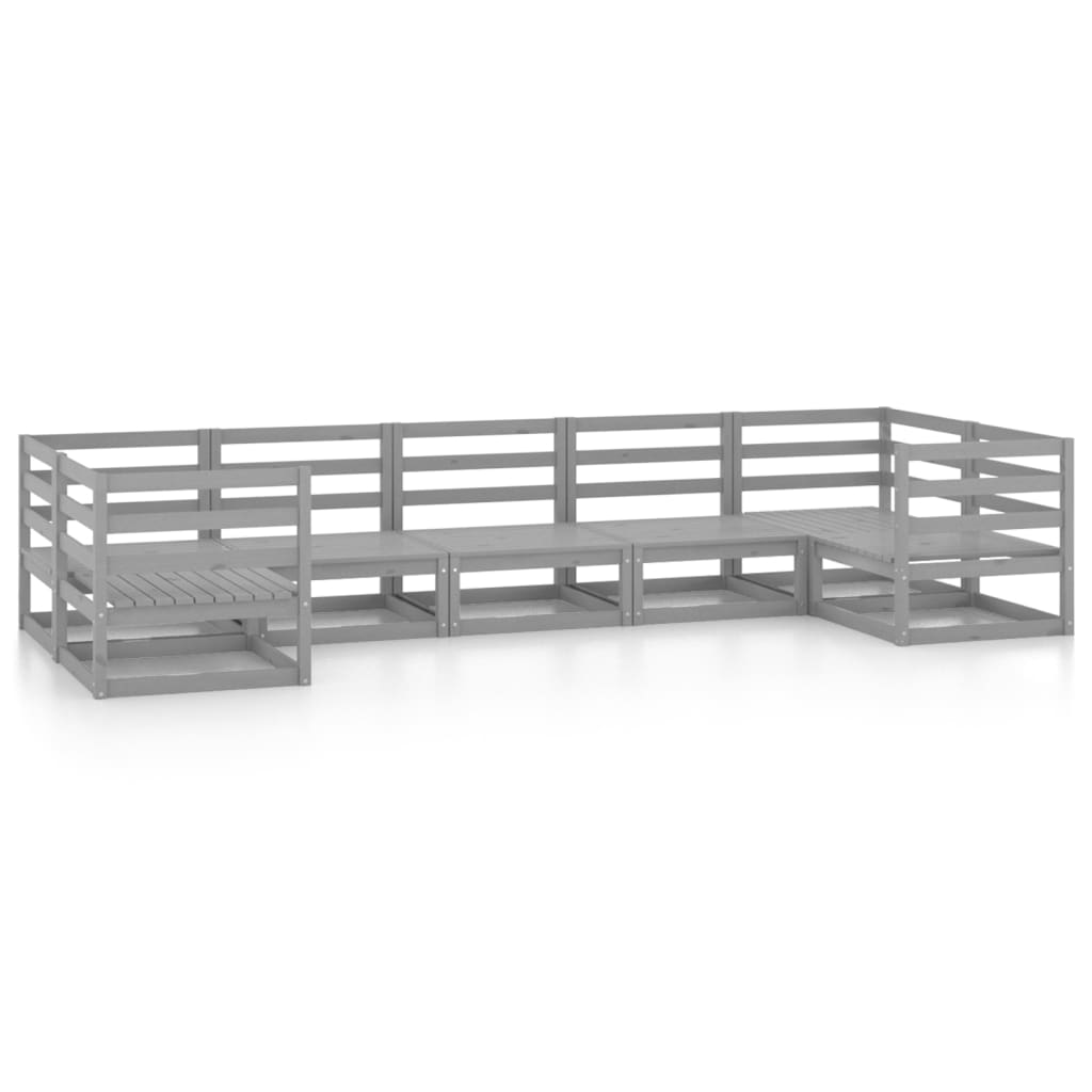 Set Salotto da Giardino 7 pz in Legno Massello di Pino - homemem39