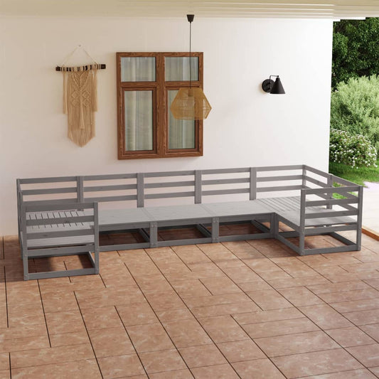 Set Salotto da Giardino 7 pz in Legno Massello di Pino - homemem39