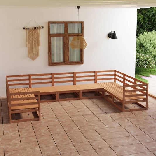 Set Divani da Giardino 9 pz in Legno Massello di Pino - homemem39