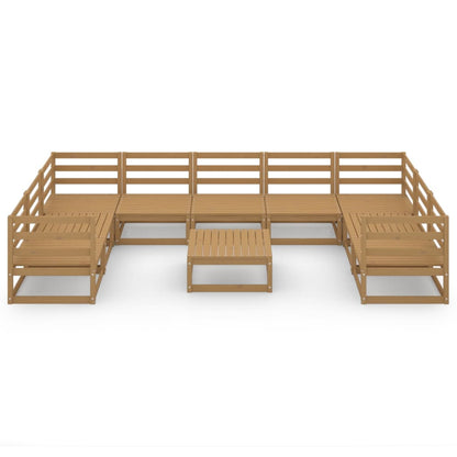 Set Divani da Giardino 10 pz in Legno Massello di Pino - homemem39