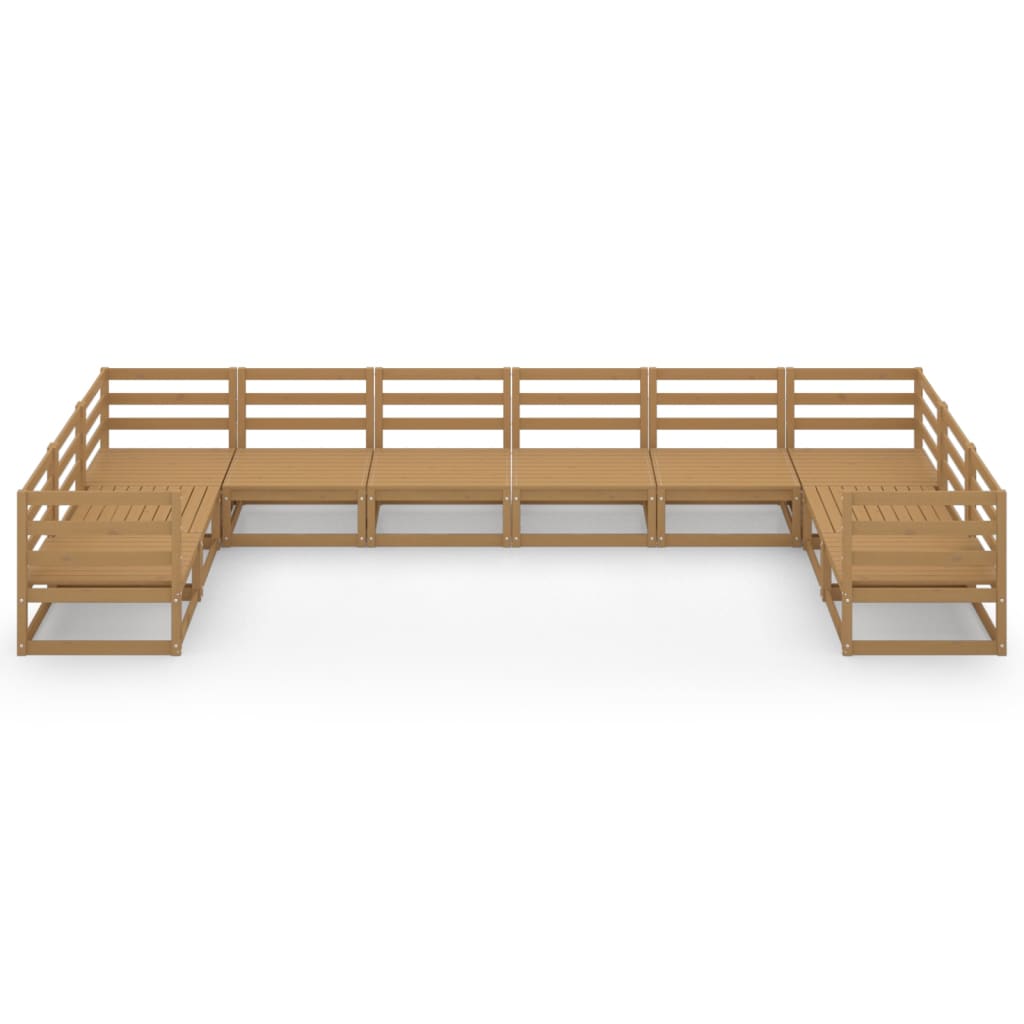 Set Divani da Giardino 10 pz in Legno Massello di Pino - homemem39