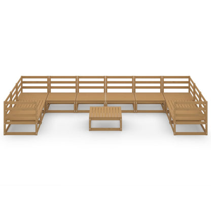 Set Divani da Giardino 11 pz in Legno Massello di Pino - homemem39