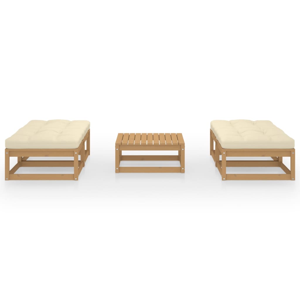 Set Divani da Giardino 5 pz con Cuscini Legno Massello di Pino - homemem39