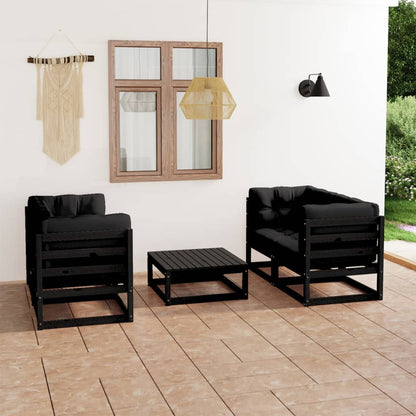 Set Divani da Giardino 5 pz con Cuscini Legno Massello di Pino - homemem39
