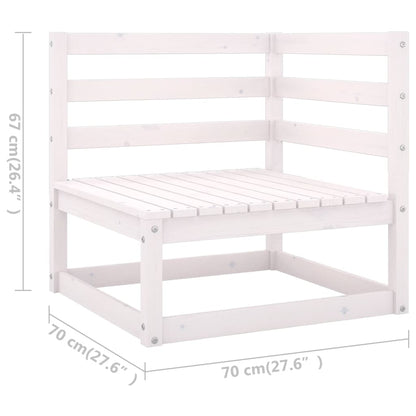Divano da Giardino a 3 Posti con Cuscini Legno Massello di Pino - homemem39