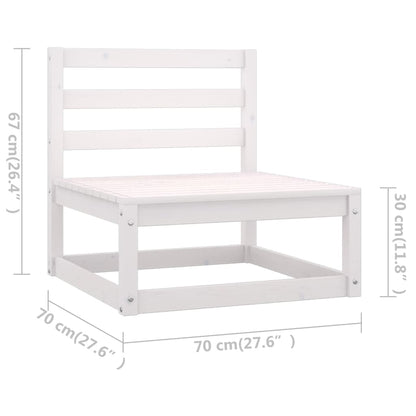Divano da Giardino a 3 Posti con Cuscini Legno Massello di Pino - homemem39