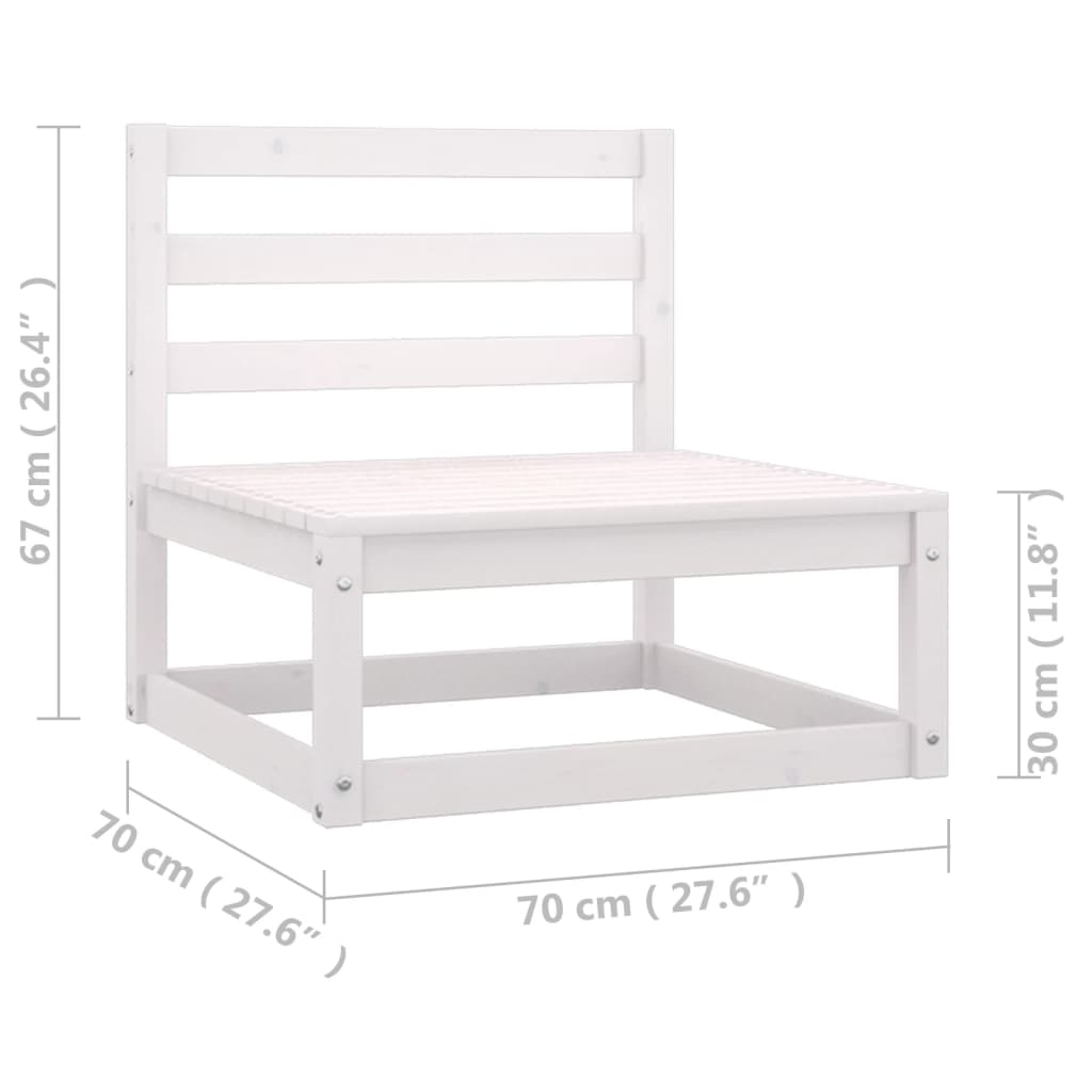 Divano da Giardino a 4 Posti con Cuscini Legno Massello di Pino | homemem39