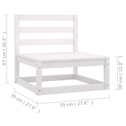 Divano da Giardino a 4 Posti con Cuscini Legno Massello di Pino | homemem39