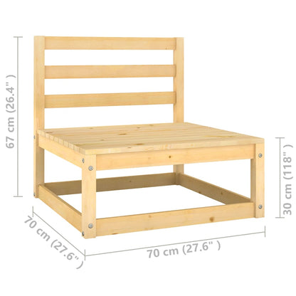 Set Divani da Giardino 3 pz con Cuscini Legno Massello di Pino | homemem39
