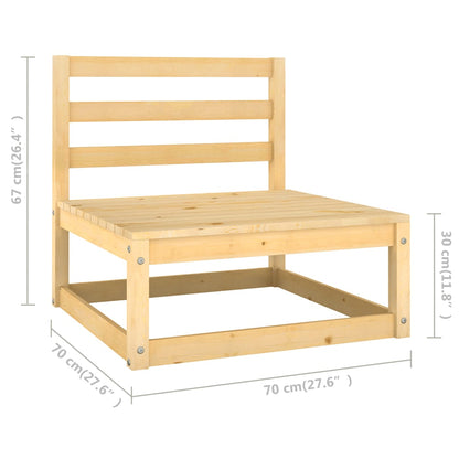 Set Divani da Giardino 5 pz con Cuscini Legno Massello di Pino | homemem39