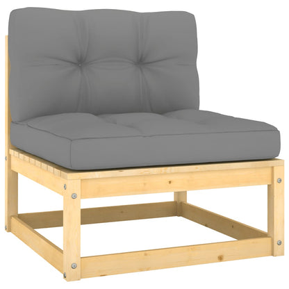 Set Divani da Giardino 8 pz con Cuscini Legno Massello di Pino | homemem39