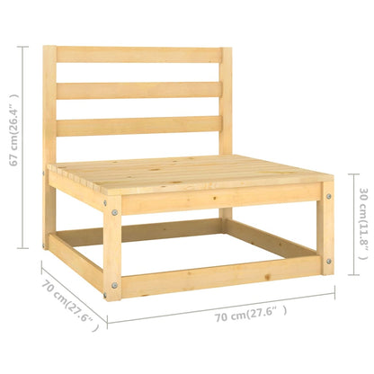 Set Divani da Giardino 8 pz con Cuscini Legno Massello di Pino | homemem39