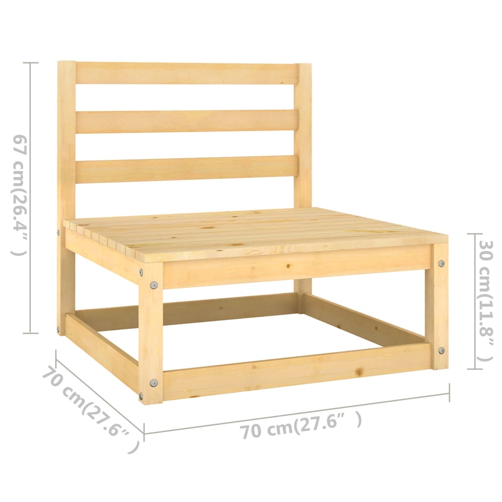 Set Divani da Giardino 5 pz con Cuscini Legno Massello di Pino | homemem39