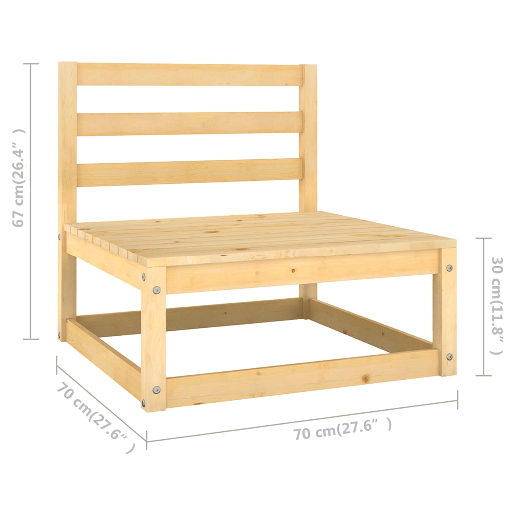 Set Divani da Giardino 4 pz con Cuscini Legno Massello di Pino - homemem39