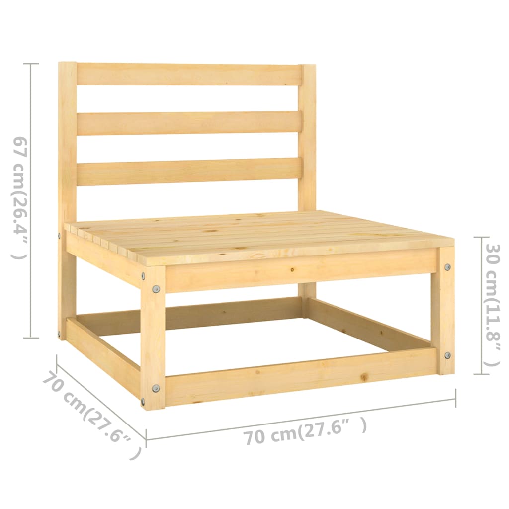 Set Divani da Giardino 5 pz con Cuscini Legno Massello di Pino | homemem39
