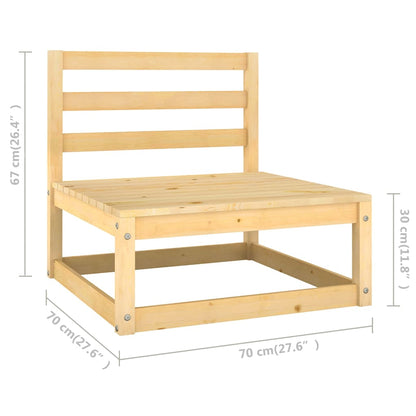 Set Divani da Giardino 6 pz con Cuscini Legno Massello di Pino | homemem39