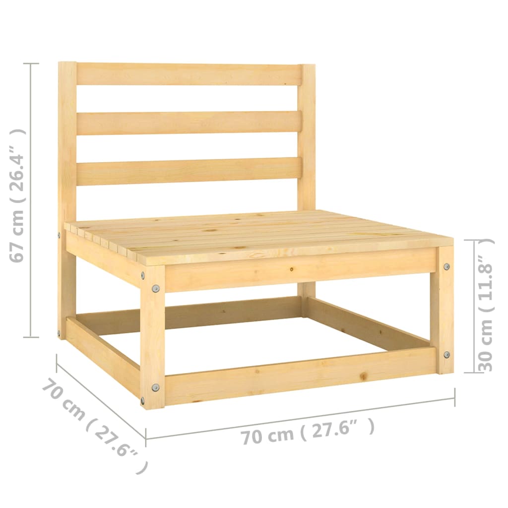 Set Divani Giardino 6 pz con Cuscini in Legno Massello di Pino | homemem39