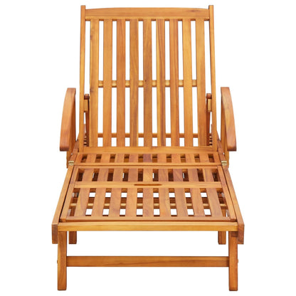 Sdraio 2 pz con Cuscini in Legno Massello di Acacia - homemem39
