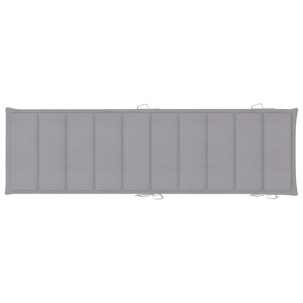 Lettini Prendisole 2 pz con Tavolo e Cuscini in Legno d'Acacia