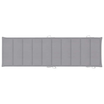 Lettini Prendisole 2 pz con Tavolo e Cuscini in Legno d'Acacia