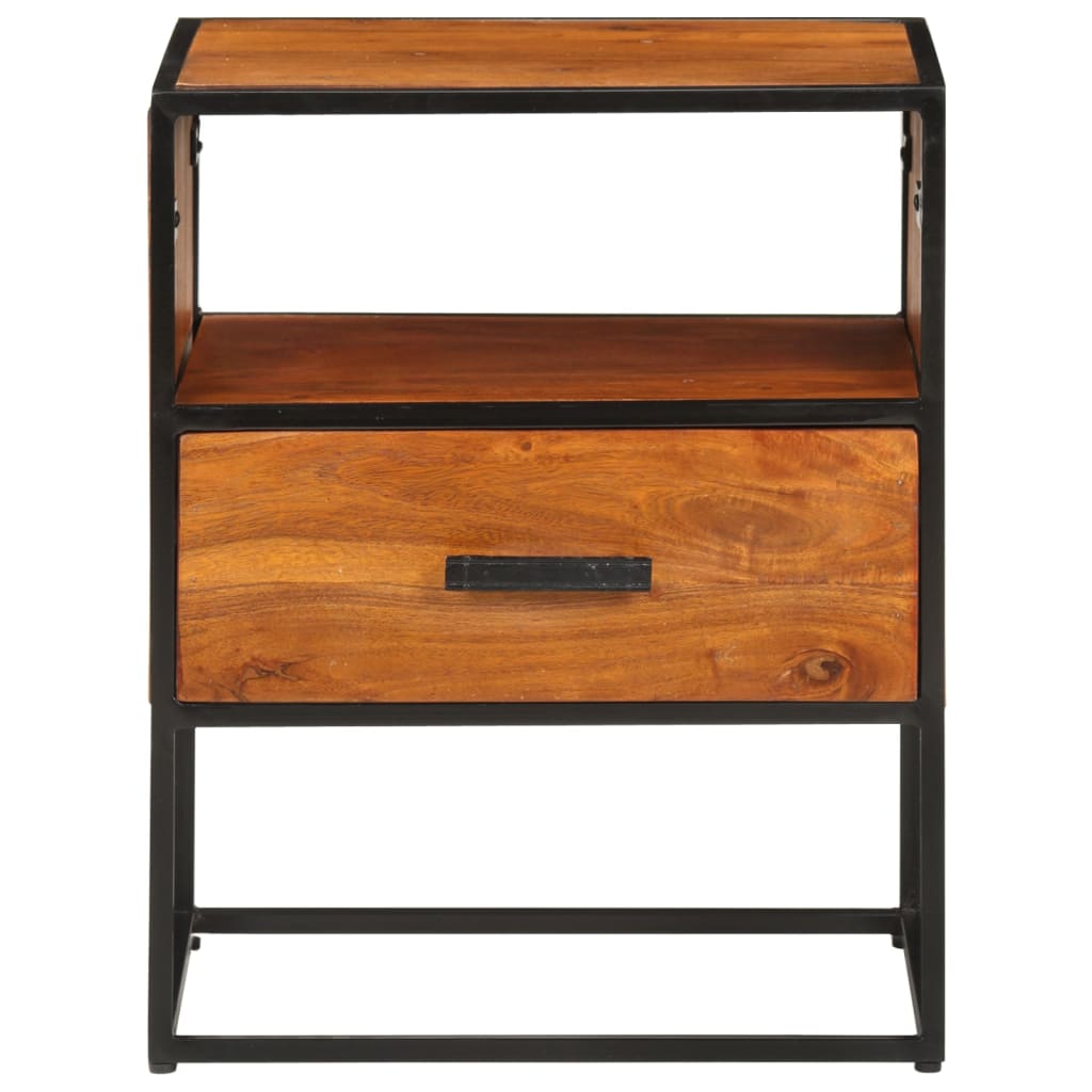 Comodino 40x30x50 cm in Legno Massello di Acacia | homemem39