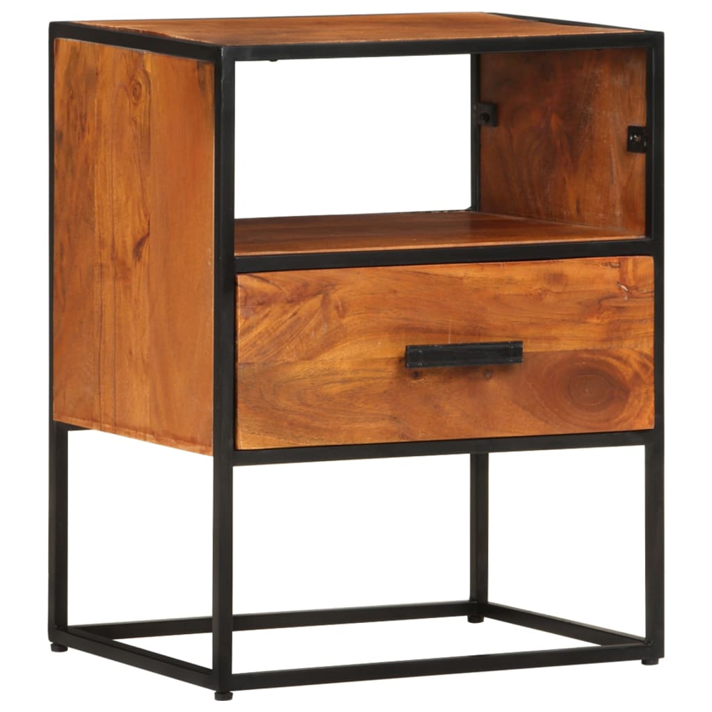 Comodino 40x30x50 cm in Legno Massello di Acacia | homemem39