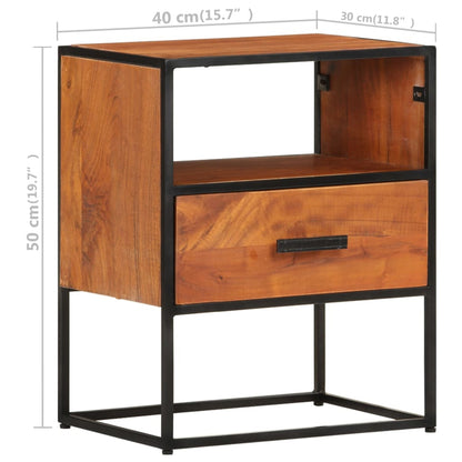 Comodino 40x30x50 cm in Legno Massello di Acacia | homemem39
