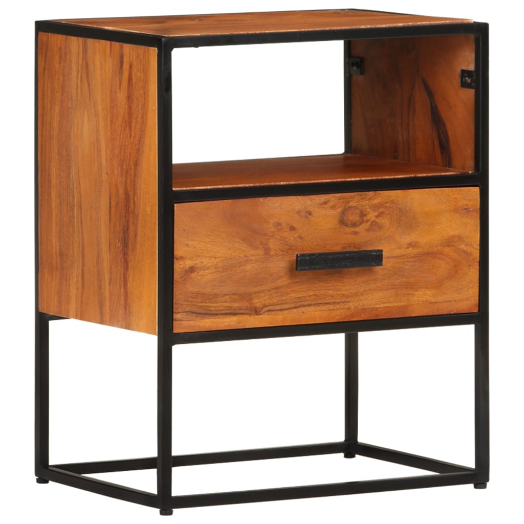 Comodino 40x30x50 cm in Legno Massello di Acacia | homemem39