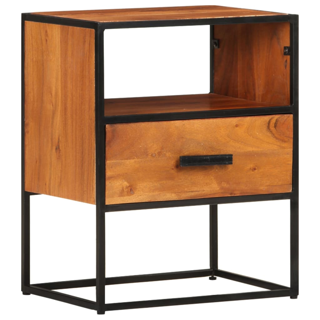 Comodino 40x30x50 cm in Legno Massello di Acacia | homemem39
