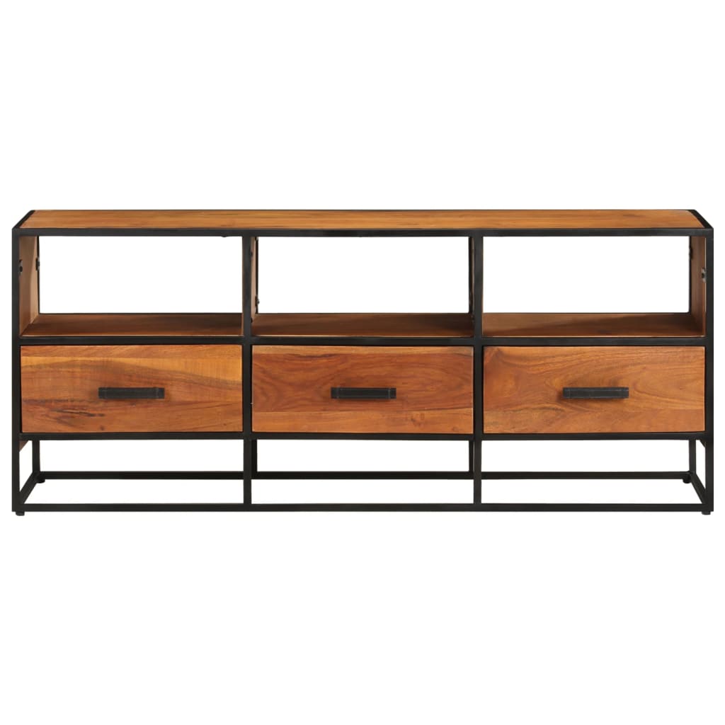 Mobile Porta TV 110x30x45 cm in Legno Massello di Acacia - homemem39