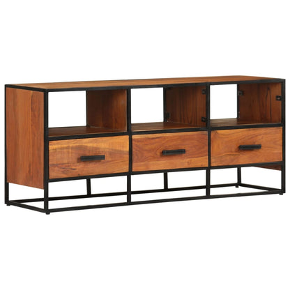 Mobile Porta TV 110x30x45 cm in Legno Massello di Acacia - homemem39