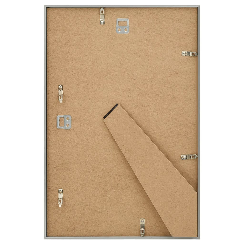 Cornici Foto Collage 5 pz per Muro o Tavolo Argento 70x90cm MDF | homemem39