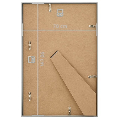 Cornici Foto Collage 5 pz per Muro o Tavolo Argento 70x90cm MDF - homemem39
