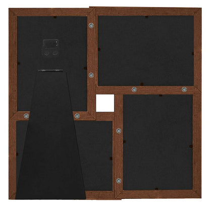 Cornice Multipla per 4 Foto 13x18cm Marrone Scuro in MDF