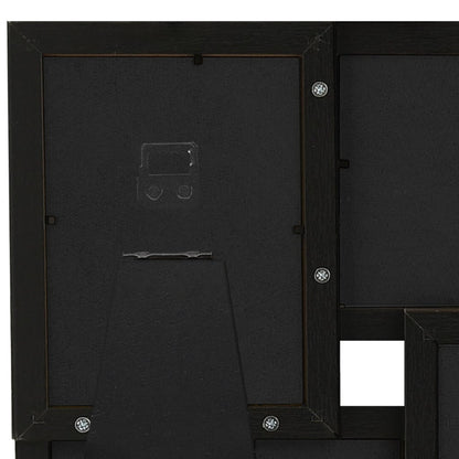 Cornice Multipla per 4 Foto 10x15cm Nera in MDF | homemem39