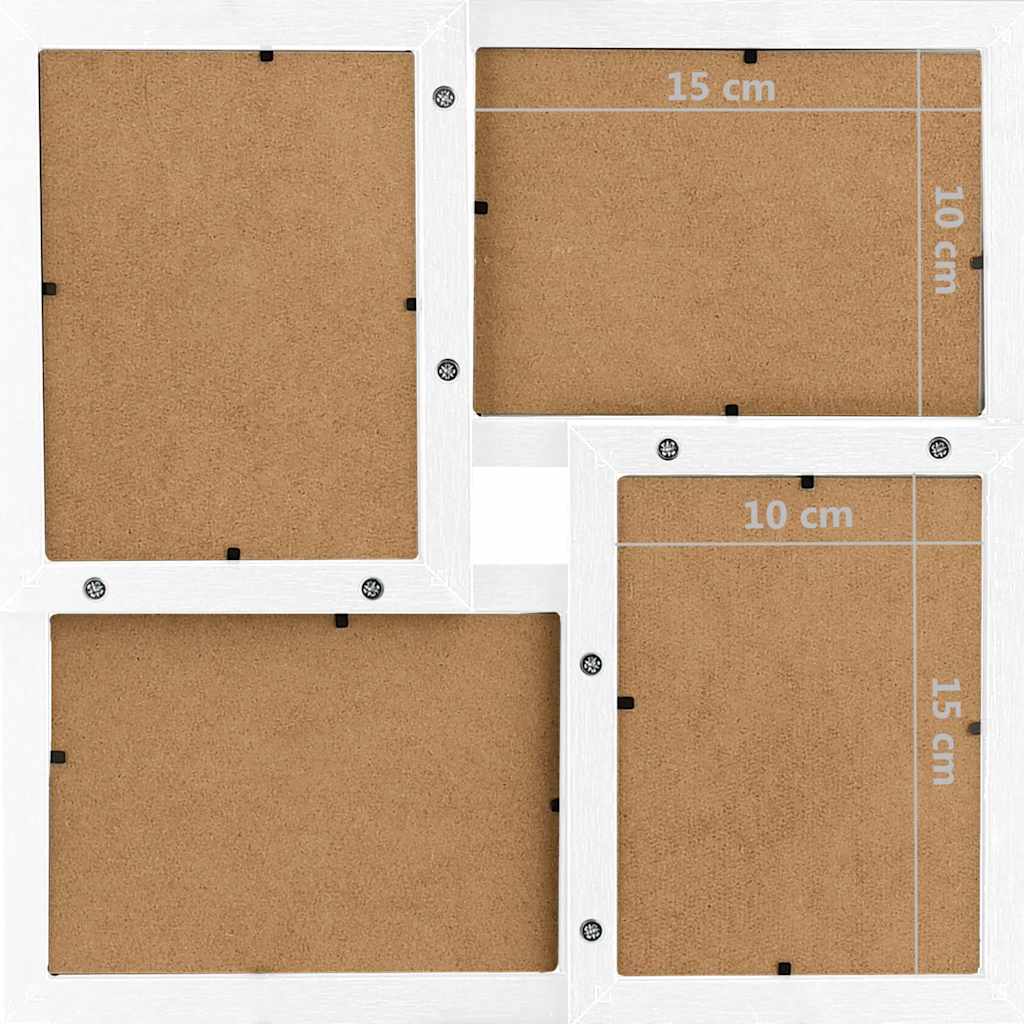 Cornice per Collage 24x(10x15 cm) Foto Bianco in MDF | homemem39
