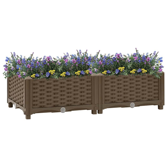 Fioriera Rialzata 80x40x23 cm in Polipropilene - homemem39