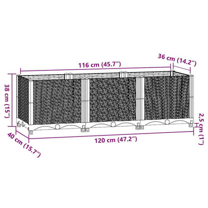 Letto rialzato 120x40x38 cm in polipropilene - homemem39