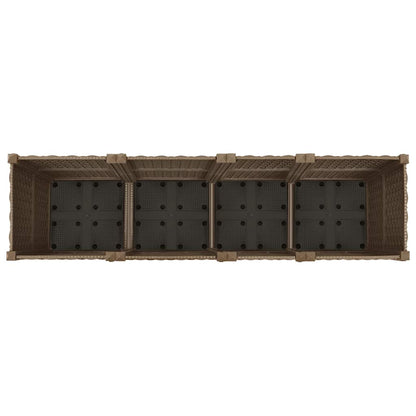 Fioriera Rialzata 160x40x38 cm in Polipropilene - homemem39