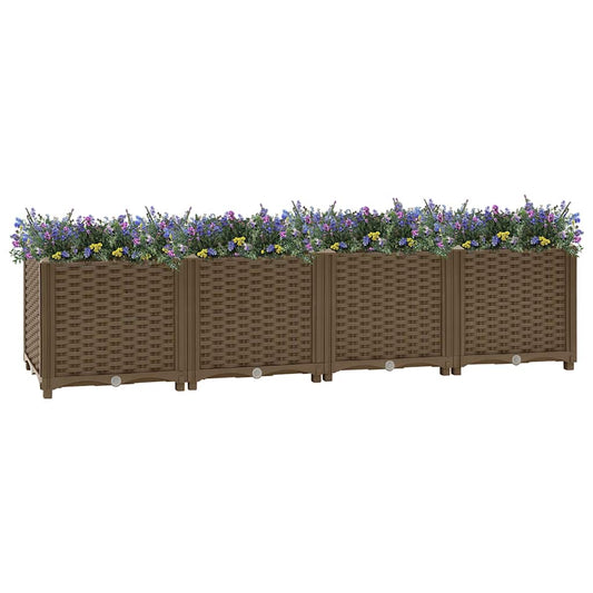 Fioriera Rialzata 160x40x38 cm in Polipropilene - homemem39