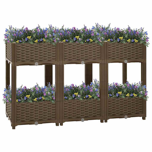 Fioriera Rialzata 120x40x71 cm in Polipropilene - homemem39